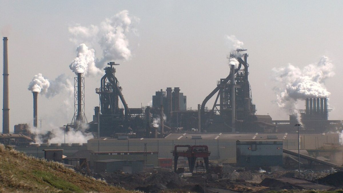 Heavy industry steelworks plant